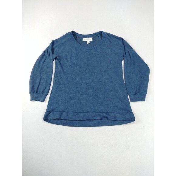 French Laundry Tops - French Laundry‎ Top Women's Medium Blue Minimalist Normcore Stretch Long Sleeve